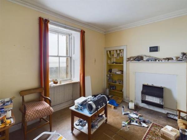 Living room inside the lighthouse property on Copinsay